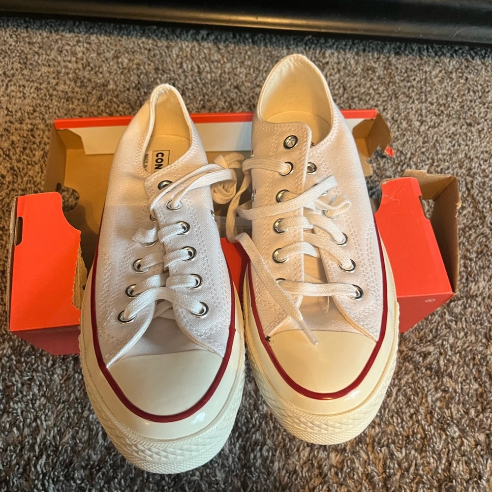 Converse White and Red Sneakers